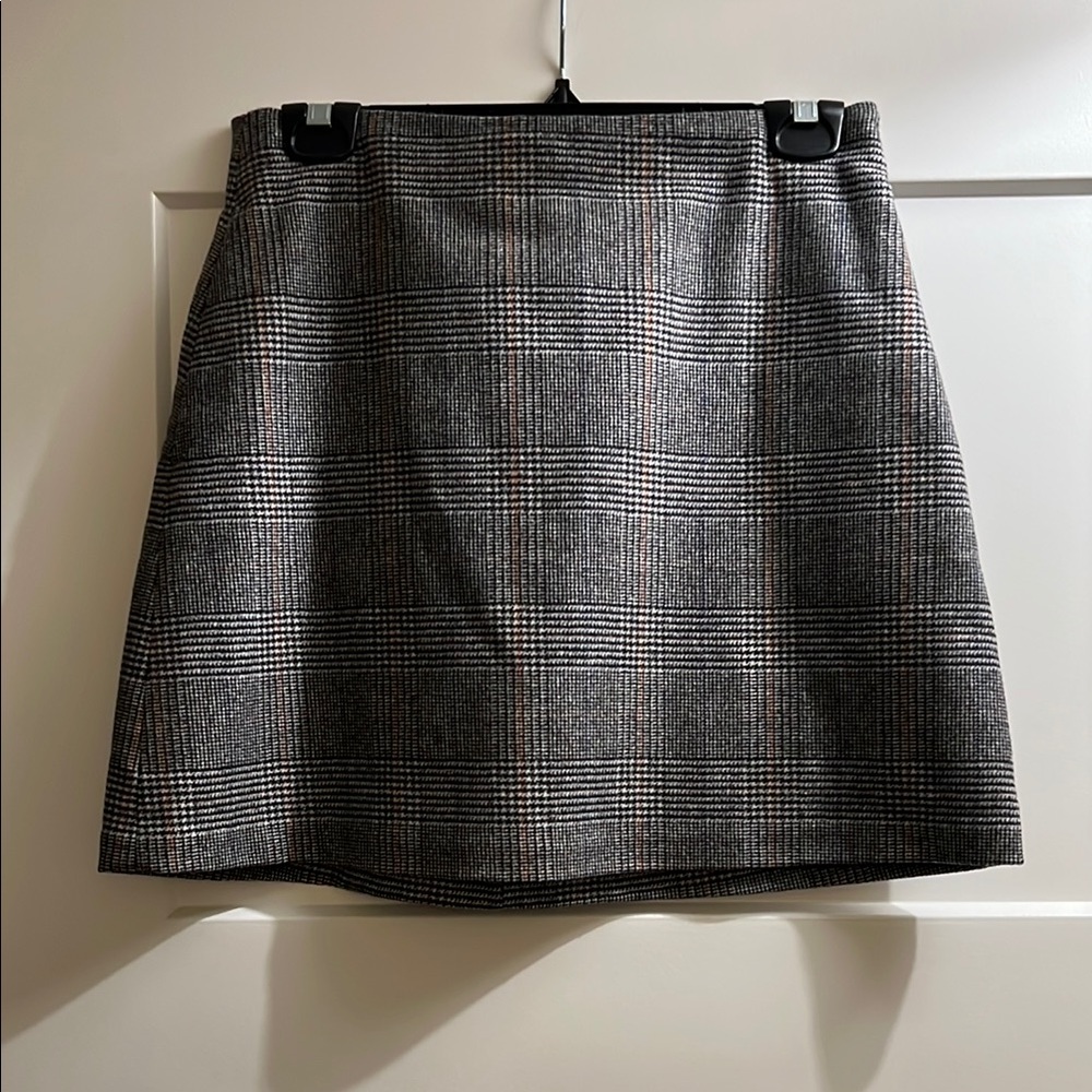 Wilfred Classic Gray Plaid Skirt